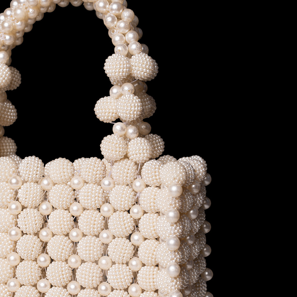 Square Pearl Bag with big pearls