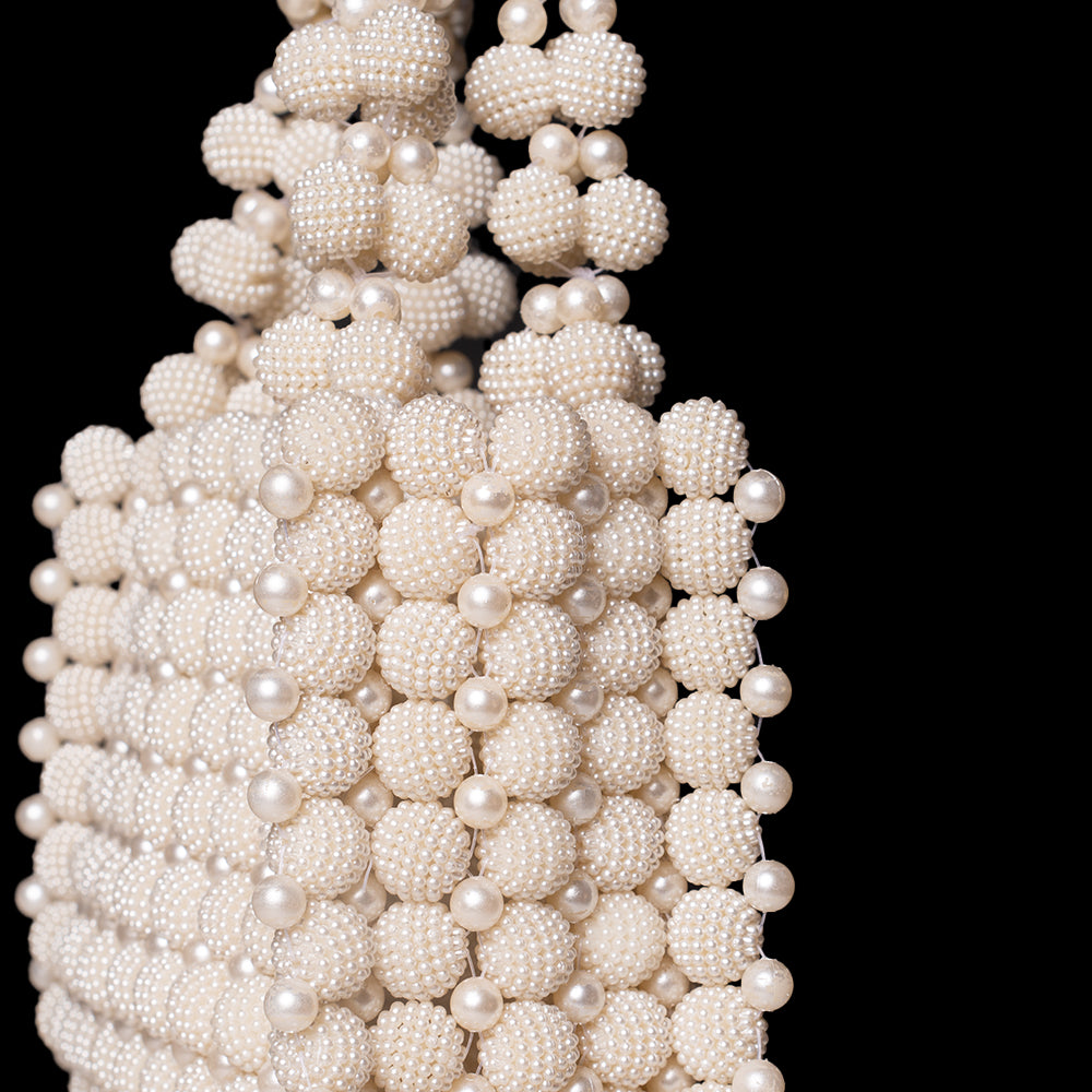 Square Pearl Bag with big pearls